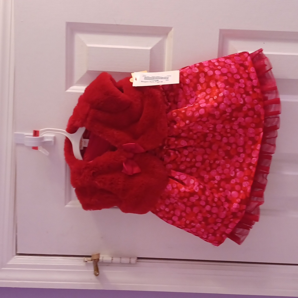 Cat & Jack faux fur baby dress
